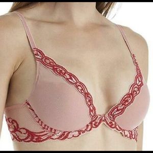 Natori Feathers Pink/Red 32C Bra